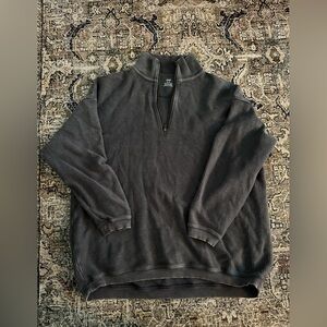 Aerie Charcoal Zip-Up Sweater